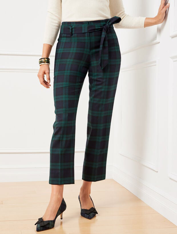 Talbots Womens Pants Size 10 Petite Black Irish Linen Trousers Side Zip