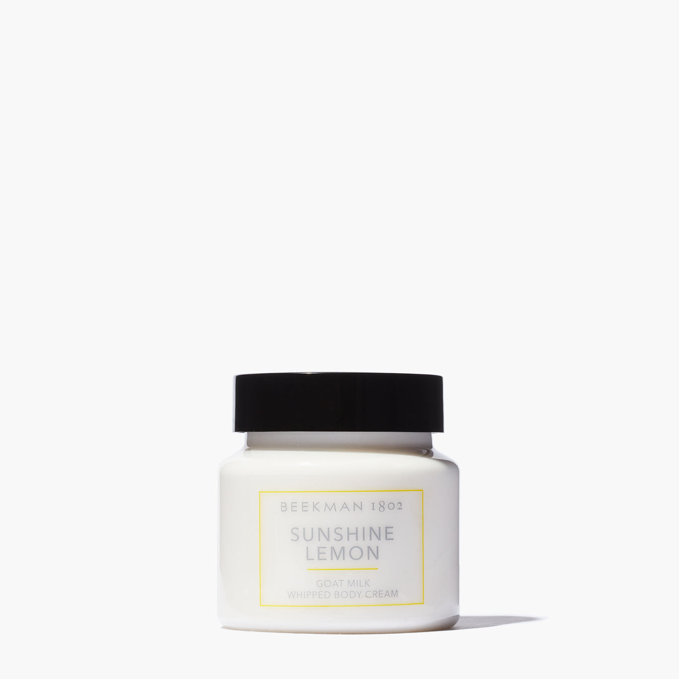 Beekman 1802's Sunshine Lemon 8 oz Whipped Body Cream jar.